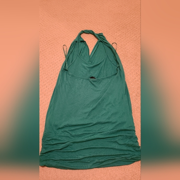 Long halter scoop neck top with built in tank - Picture 2 of 2